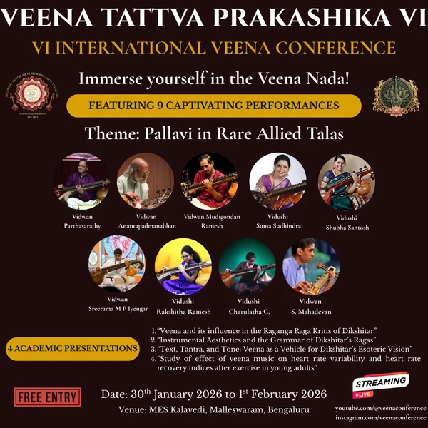 Official VTP VI Concert Programme Poster: Pallavi in Rare Allied Talas