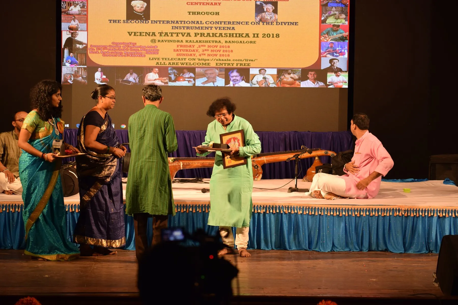 Felicitation with VTP II 2018 banner legible