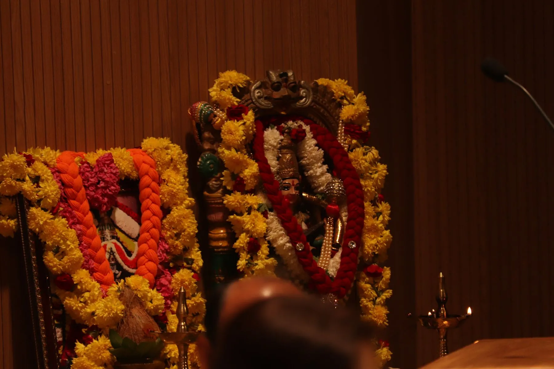 Garlanded portraits
