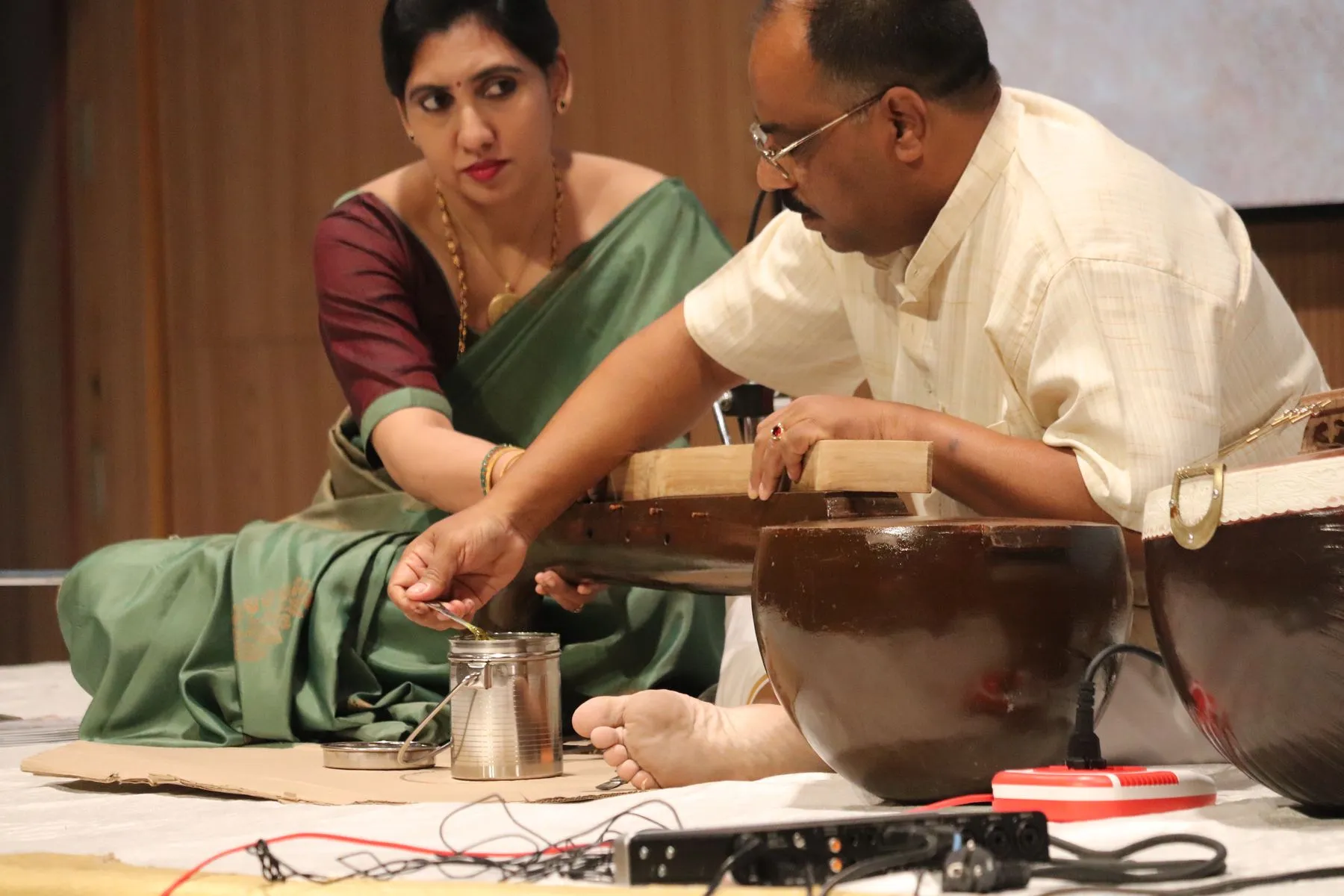 Demonstration on the veena