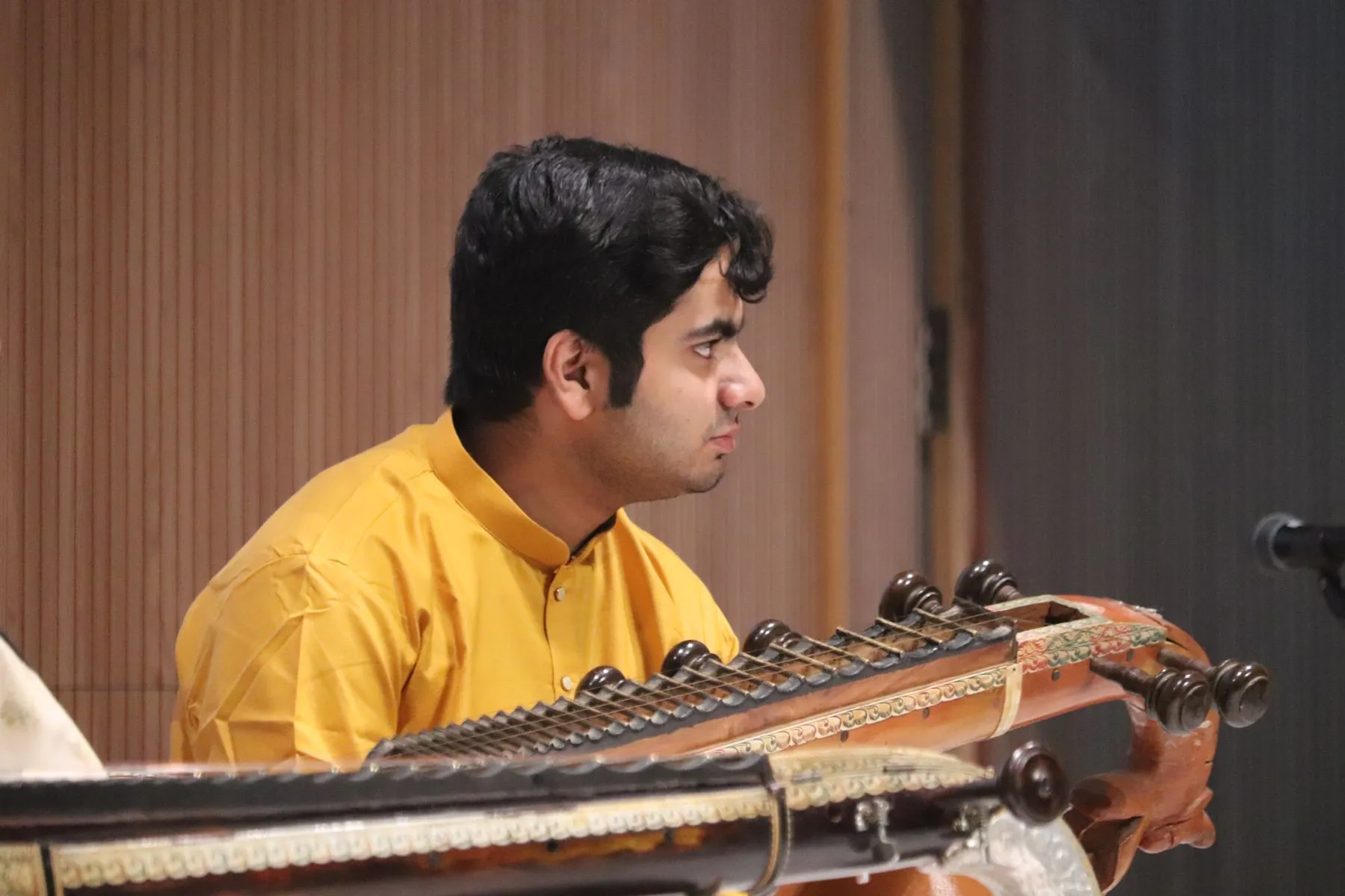 Young vainika in yellow