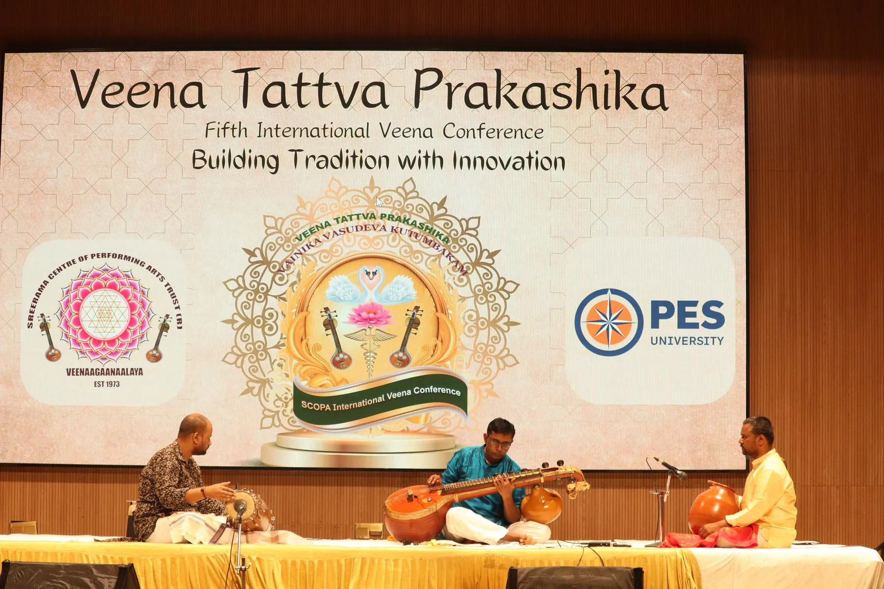 Wide stage with VTP V backdrop