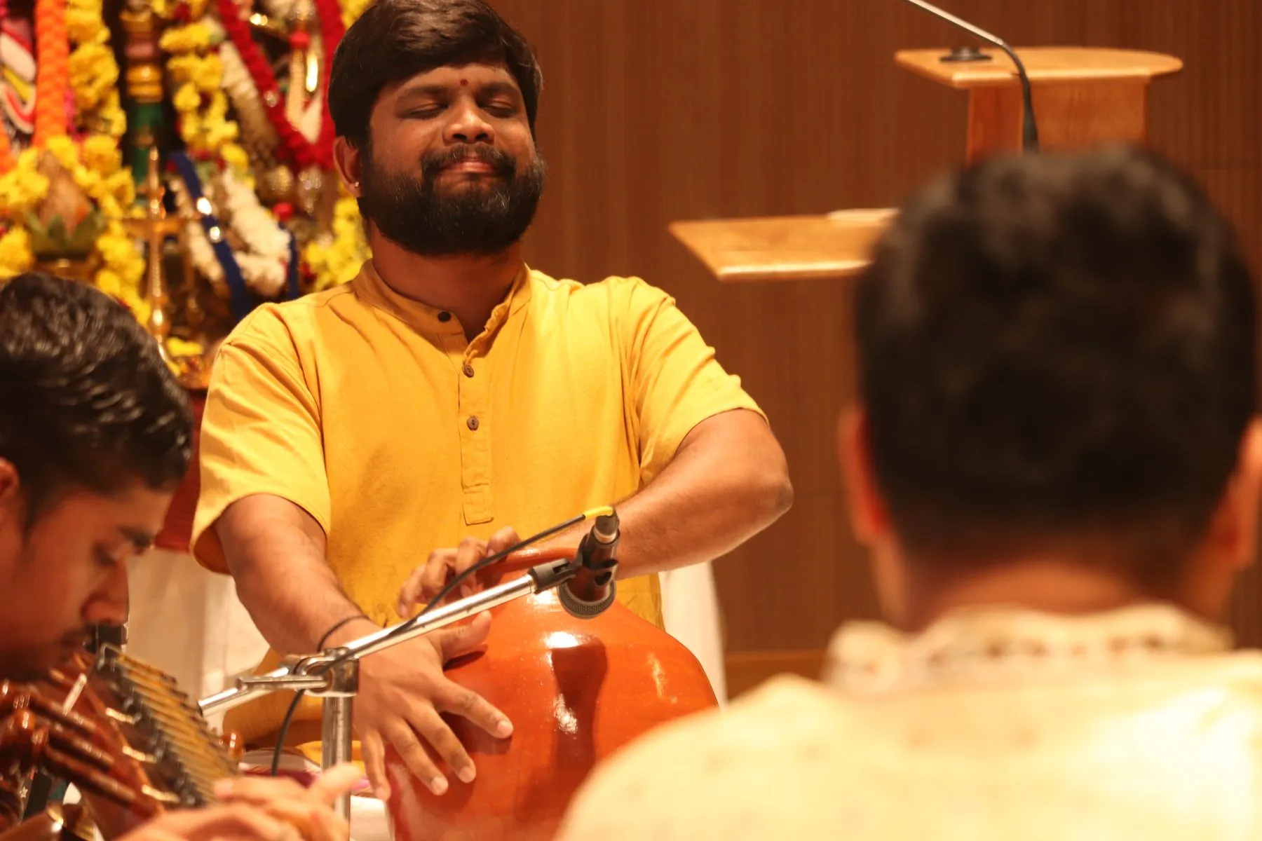 Ghatam artist smiling