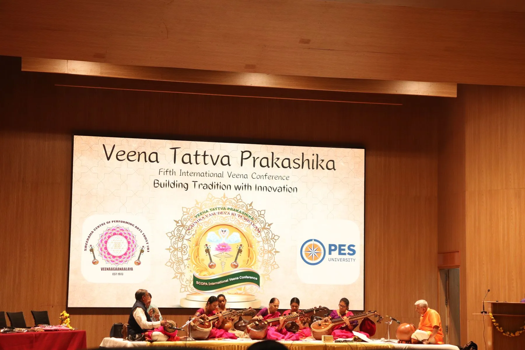 Wide stage with VTP V backdrop