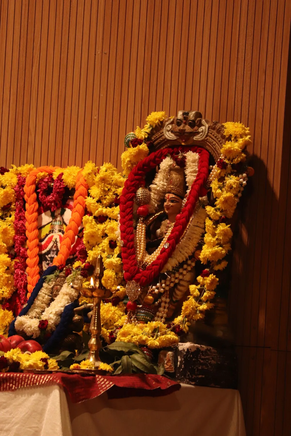 Garlanded portraits