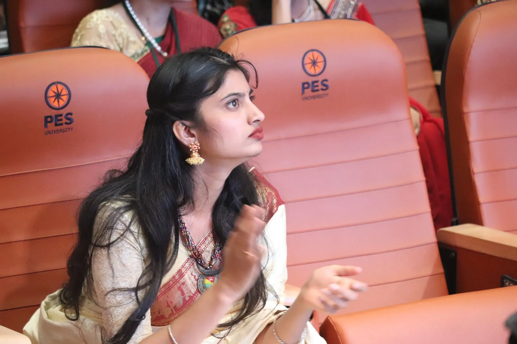 Young woman listening