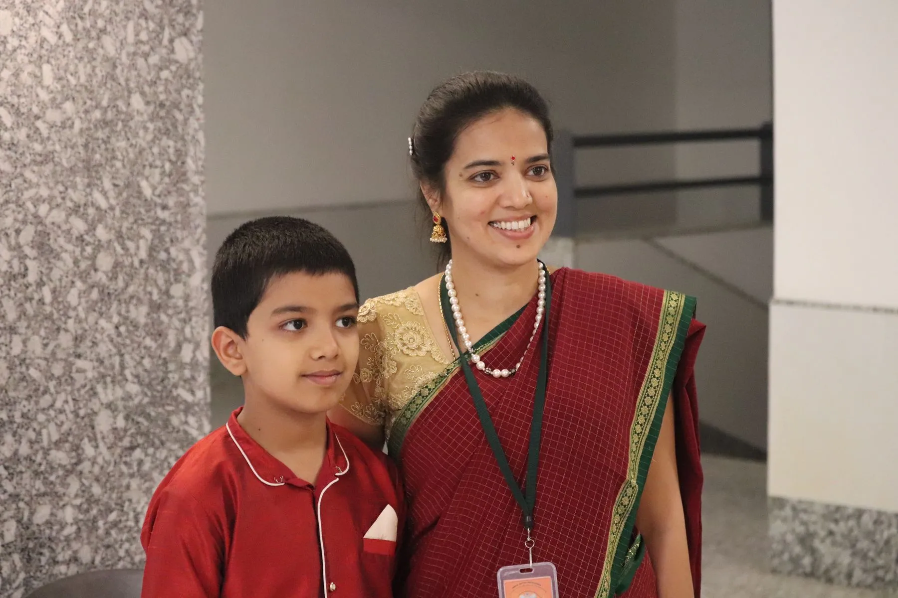 Child and volunteer portrait