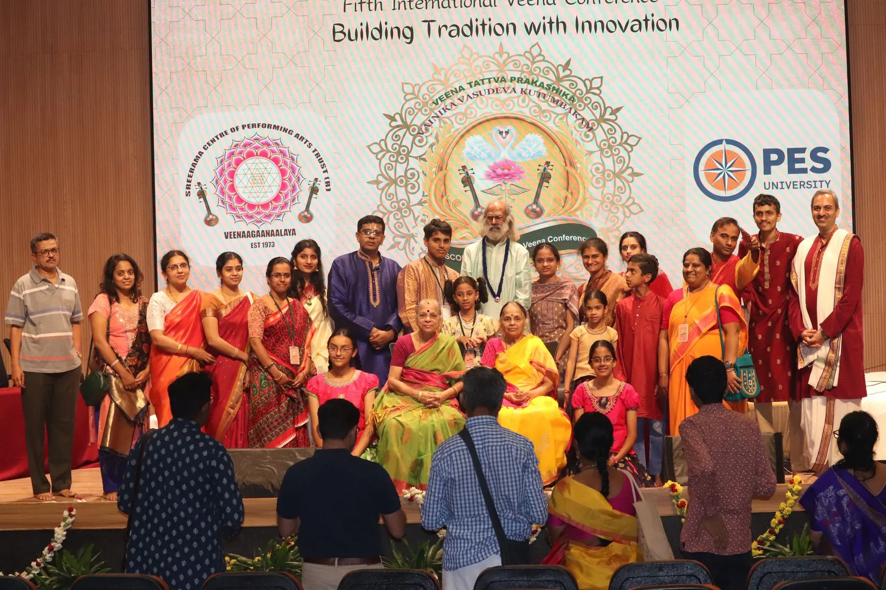 Group on stage, wide