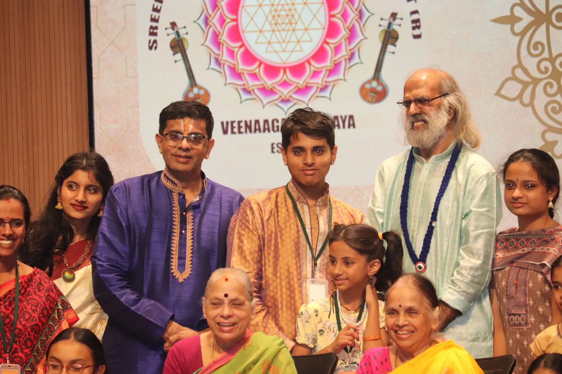 Group with Veenagaanalaya backdrop