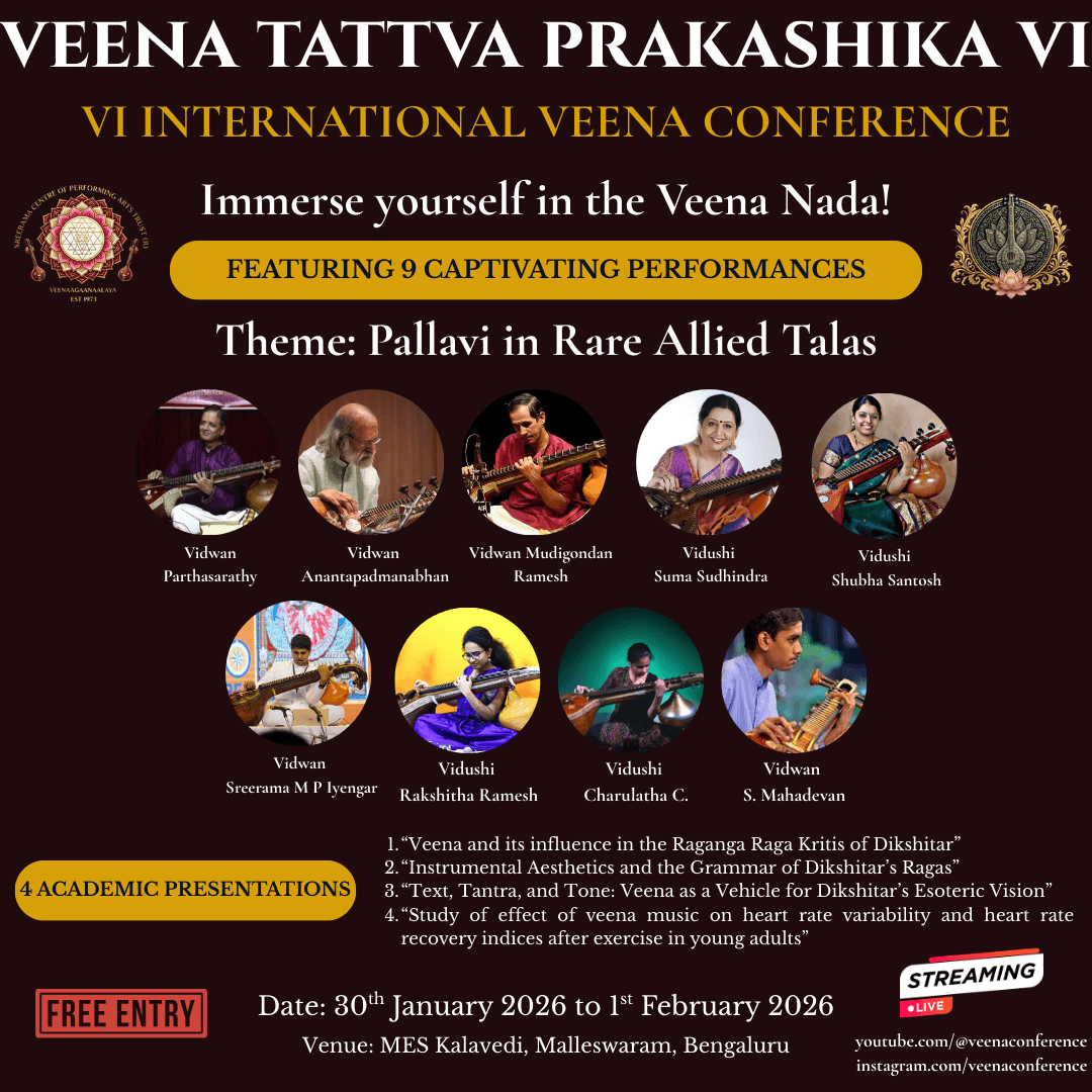 Detailed view of the Veena fretboard