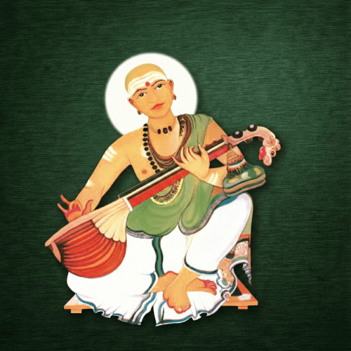 Detailed view of the Veena fretboard